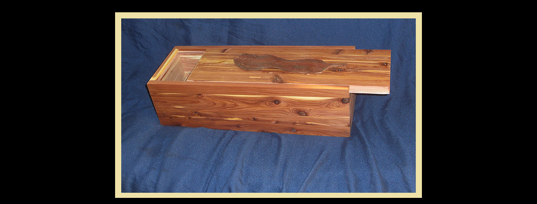 Large Cedar Feather Box 24x7x7 inch with latch Made in Oregon USA
